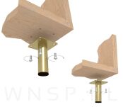 Noga meblowa Nuovo 8 cm złoty antyczny - 4
