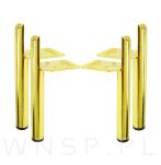 Noga stalowa PIN 15 CM, z blachą montażową, złota - 4