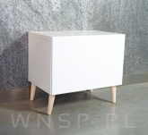 4x Noga bukowa skośna UNIQ 35 CM z blachą montażową - 7