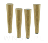 Noga bukowa prosta, stożek 35 cm, lakier bezbarwny - 5