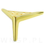 Noga meblowa typ V 12 CM mosiądz, złota - 6
