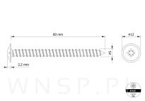 Wkręty podkładowe 5,0 x 60 mm do drewna - 2