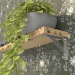 Wspornik 2 sztuki, konsola do półki ściennej, wiszącej 250 x 200 x 25 mm - 7