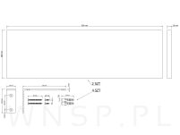 Zestaw 2 półek ściennych w dekorze orzechu 650 x 200 x 18 mm, ze wspornikami montażowymi - 2