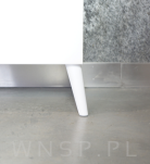 Noga bukowa skośna, stożek 15 cm, biała ze szpilką M8 x 25 mm - 5