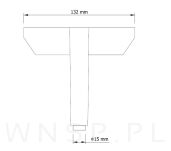 Noga meblowa Plane 12 cm, złoty antyczny - 3
