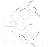 Noga meblowa Plane 12 cm, złoty antyczny - 9
