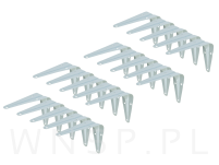 20x Wsporników do półki ściennej 100 x 75 mm, w kolorze białym - 4