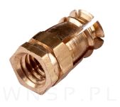 Mufa mosiężna M6 X 12 bez kulki rozporowej - 2