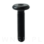 Wkręt metryczny z łbem walcowym M8 x 35 mm, ocynk czarny - 3
