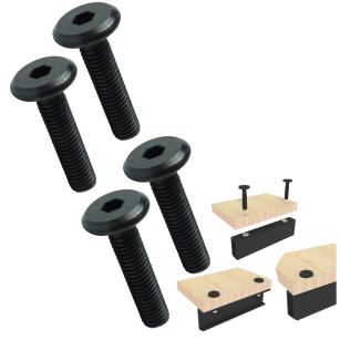 Wkręt metryczny z łbem walcowym M8 x 35 mm, ocynk czarny