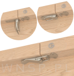 Klamra do blatów stołu 27 X 73,5 mm, 2 częściowa z blokadą - 3