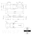 Klamra do blatów stołu 27 X 73,5 mm, 2 częściowa z blokadą - 2