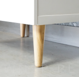 Noga dębowa prosta UNIQ 45 CM z blachą montażową - 4