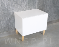 Noga dębowa prosta UNIQ 45 CM z blachą montażową - 6