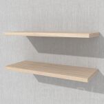 2x Półki do ściany, konsol, wsporników ściennych z płyty w dekorze jesion jasny, 500 x 200 x 18 mm - 3