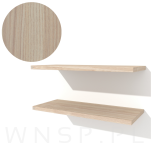 2x Półki do ściany, konsol, wsporników ściennych z płyty w dekorze jesion jasny, 500 x 200 x 18 mm - 5