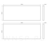 2x Półki do ściany, konsol, wsporników ściennych z płyty w dekorze jesion jasny, 500 x 200 x 18 mm - 2
