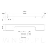 Uchwyt meblowy Verona 160 mm czarny - 2
