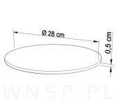 Podkład pod tort 5 sztuk Ø 28 cm okrągły, dekoracja na urodziny gruby sztywny złoty/srebrny - 2