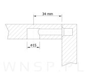 10 x Złącze meblowe 34 MM mimośrodowe zaczep M6 - 2