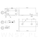 Nowoczesny wspornik do półki meblowej 125 mm, biały - 2