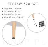 Zestaw filców 328 szt. brązowe - 4