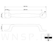 Uchwyt meblowy Rennes 128 mm złoty połysk - 3