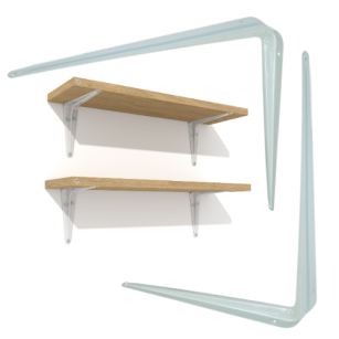 Wspornik do półki ściennej 350 x 300 mm, biały
