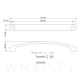 Uchwyt meblowy CLA 160 mm czarny - 2