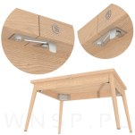 Haczyki do blatów 100 sztuk, zaczep spinający do wkładek stołu, klamra do blatu - 3