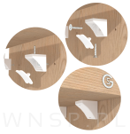 Kątownik pojedynczy 24 X 24 mm tworzywowy kość słoniowa - 3