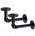 Wspornik do półki ściennej z flanszą 2 sztuki 230,5 x 156,5 mm - 4