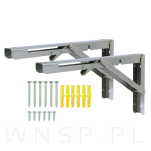 Mocny wspornik składany do półki 2 sztuki, FLEXO 30,5 x 15 cm - 4