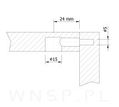 Złącze meblowe połączenie mimośrodowe 100 kpl. zaczep 24 mm, komplet złącza do mebli - 5