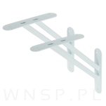 Wspornik do półki ściennej 2 sztuki 165 x 165 mm, biały - 5