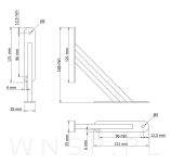 Wspornik do półki ściennej 2 sztuki 165 x 165 mm, biały - 2