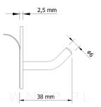 Haczyk, uchwyt, wieszak stal nierdzewna, samoprzylepny - 4
