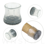Ślizgacz ochronny PVC okrągły na nogę Ø 31 - 37 mm, z filcem - 8