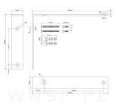 Nowoczesne wsporniki czarne 25 x 18 cm do półki meblowej 2 sztuki - 2