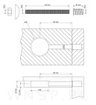 Złącze maxi Moon line ver. M10, pod otwór Ø 45 mm - 2