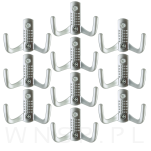 Haczyk 2 ramienny wieszak przykręcany, mat chrom - 7