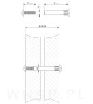 100 x Złącze meblowe śrubowe Ø 5 mm M4 (30 - 40 MM) do szafek, płyt meblowych - 2