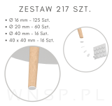 Zestaw filców 217 szt. białe - 4