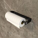 Uchwyt 32 cm, czarny wieszak na ręcznik papierowy do kuchni, garażu, przykręcany, uniwersalny - 5