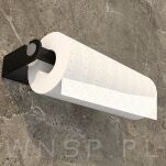 Uchwyt 32 cm, czarny wieszak na ręcznik papierowy do kuchni, garażu, przykręcany, uniwersalny - 7