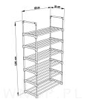 Półka na buty stojak regał organizer 6 półek loft do przedpokoju - 2