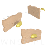 Uchwyt meblowy Valencia 64 mm mosiądz szczotkowany - 4