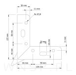 Noga meblowa GWIAZDA 13 cm, czarny mat - 2