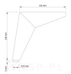 Noga meblowa GWIAZDA 13 cm, czarny mat - 6
